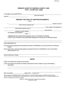 Fillable Form 40 4 Request For Copy Of Adoption Documents Probate