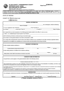 Fillable Form 48517 Allen County Vanderburgh County Superior Court