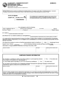 Fillable Form 48517 Allen County Vanderburgh County Superior Court