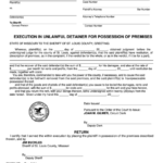 Fillable Form Ccac96 Ws Execution In Unlawful Detainer For Possession