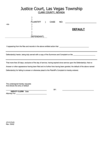 Fillable Form Jc 6 Nevada Justice Court Template Printable Pdf Download