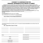 Fillable Form Rw1138 Consent To Compensation For Personal