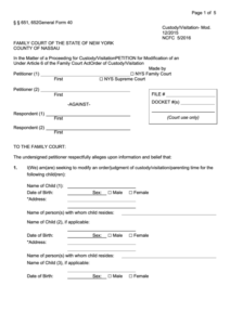 Fillable General Form 40 Petition For Modification Of An Order Of