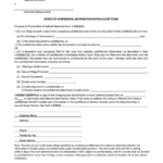 Fillable Notice Of Confidential Information Within Court Filing Form