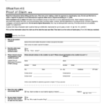 Fillable Official Form 410 Proof Of Claim United States Bankruptcy