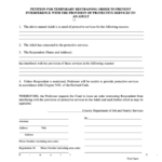 Fillable Ohio Probate Form Petition For Temporary Restraining Order