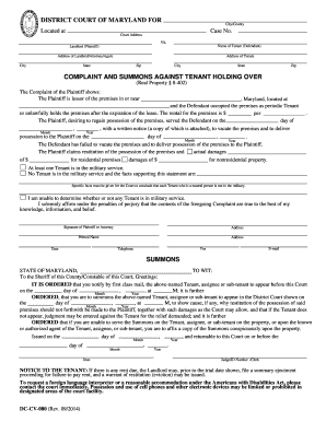 Fillable Online Courts State Md Instructions Form Dccv080 Fax Email