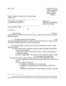 Fillable Online Courts State Ny Family Court Adoption Form 10 C Fax