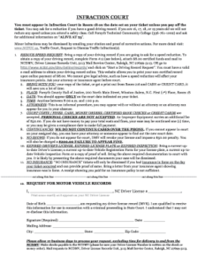 Fillable Online INFRACTION COURT Forsyth County Clerk Of Court Fax