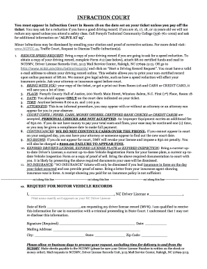 Fillable Online INFRACTION COURT Forsyth County Clerk Of Court Fax 