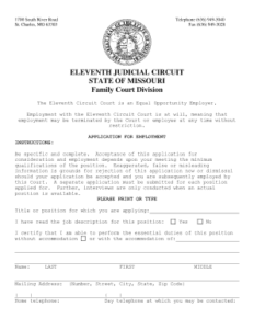 Fillable Online Mjja ELEVENTH JUDICIAL CIRCUIT STATE OF MISSOURI Family