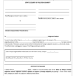 Fillable Online Notice Of Filing Of Foreign Judgment State Court Of