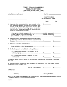 Fillable Online Probate Cuyahogacounty COURT OF COMMON PLEAS PROBATE