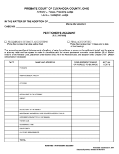 Fillable Online Probate Cuyahogacounty Probate Forms Adoption 1997