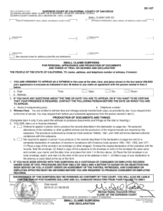 Fillable Online Sdcourt Ca SC 107 Name And Address Of Court SUPERIOR