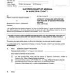 Fillable Online Superiorcourt Maricopa AFFIDAVIT OF MAILING APPLICATION