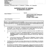 Fillable Online Superiorcourt Maricopa DEFAULT In Family Court Cases