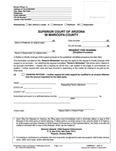 Fillable Online Superiorcourt Maricopa RESPONSE TO PETITION TO MODIFY