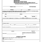 Fillable Online Wcc State Md MDWCC Subpoena Form 4 2013 Maryland