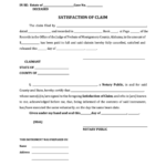 Fillable Satisfaction Of Claim Form Probate Court Of Montgomery