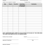 FL Teen Court Community Service Time Sheet Leon County 2013