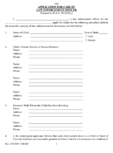 Form 104 Download Fillable PDF Or Fill Online Application For Care By