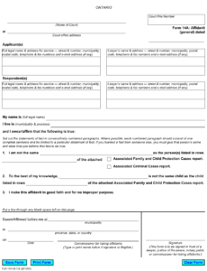 Form 14A Download Fillable PDF Or Fill Online Affidavit General