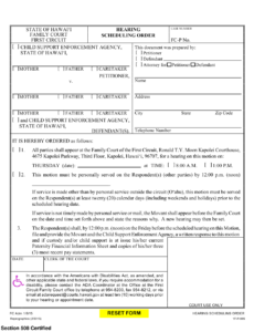 Form 1F P 995 Download Fillable PDF Or Fill Online Hearing Scheduling