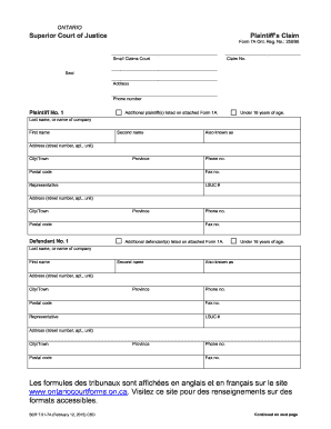 Form 7a Small Claims Court Editable Fillable Printable Legal 
