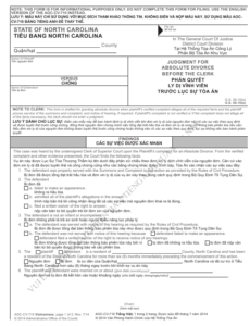 Form AOC CV 710 VIETNAMESE Download Printable PDF Judgment For