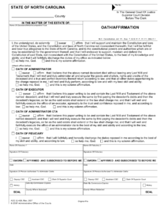 Form AOC E 400 Download Fillable PDF Or Fill Online Oath Affirmation