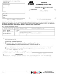 Form AOPC411A Download Fillable PDF Or Fill Online Private Criminal