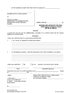 Form AP 145 Download Fillable PDF Or Fill Online Motion And Affidavit