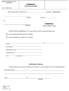 Form CC4 7 Download Fillable PDF Or Fill Online Dismissal Small Claims