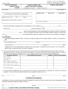 Form CC403 Download Fillable PDF Or Fill Online Claim Of Appeal And