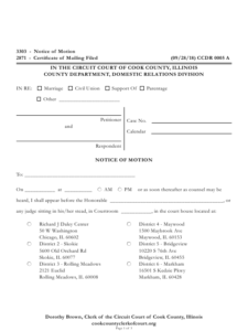 Form CCDR0005 Download Fillable PDF Or Fill Online Notice Of Motion