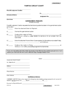 Form CCR G 40 Download Fillable PDF Or Fill Online Garnishment Praecipe