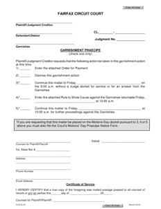 Form CCR G 40 Download Fillable PDF Or Fill Online Garnishment Praecipe