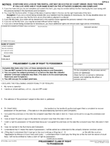 Form CP10 5 Download Fillable PDF Or Fill Online Prejudgment Claim Of