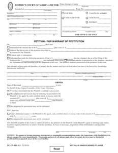 Form DC CV 081 Download Fillable PDF Or Fill Online Petition For