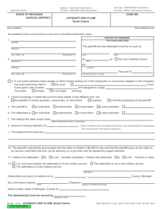 Form DC84 Download Fillable PDF Or Fill Online Affidavit And Claim