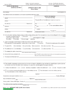 Form DC84 Download Fillable PDF Or Fill Online Affidavit And Claim