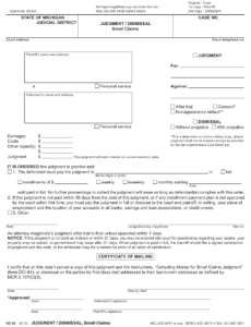 Form DC85 Download Fillable PDF Or Fill Online Judgment Dismissal