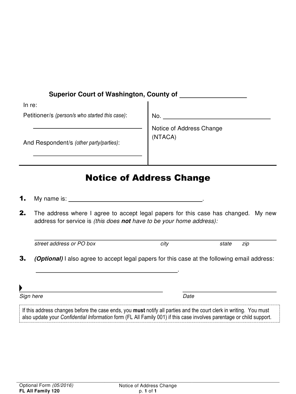 Form FL All Family120 Download Printable PDF Or Fill Online Notice Of 