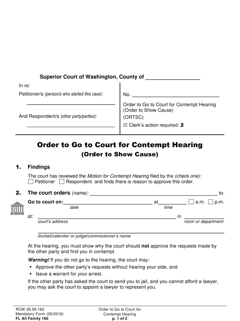 Form FL All Family166 Download Printable PDF Or Fill Online Order To Go 