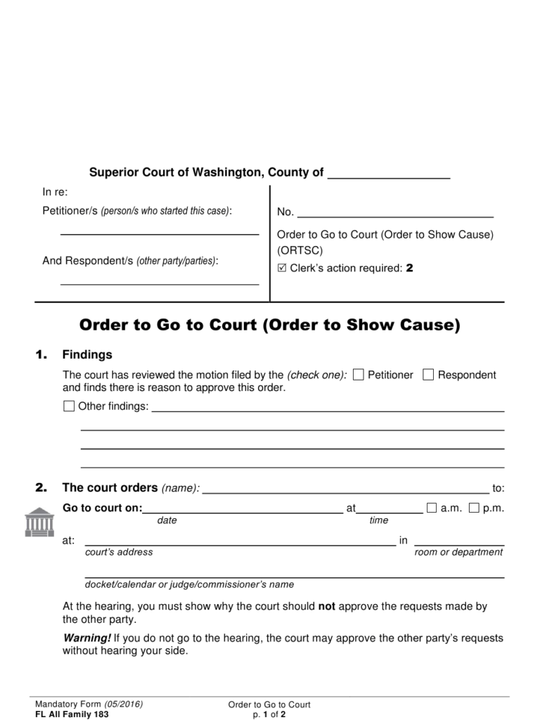 Form FL All Family183 Download Printable PDF Or Fill Online Order To Go