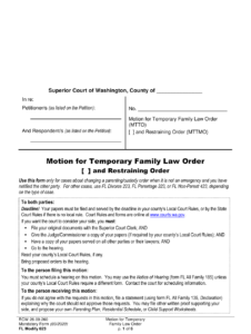 Form FL Modify623 Download Printable PDF Or Fill Online Motion For