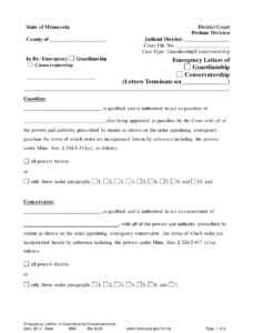 Form GAC20 U Download Printable PDF Or Fill Online Emergency Letters Of