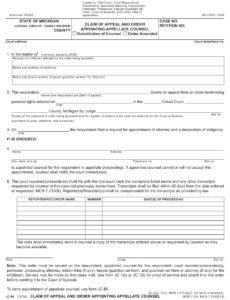 Form JC84 Download Fillable PDF Or Fill Online Claim Of Appeal And