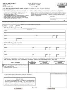 Form JD CL 121 Download Fillable PDF Or Fill Online Limited Appearance